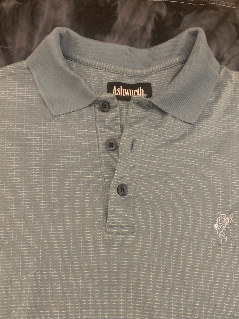 ASHWORTH SS 100% Cotton 3 Button Polo